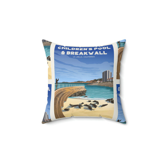 Children's Pool and Break Wall Pillow