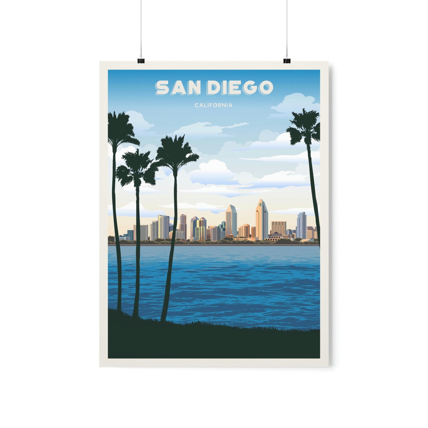 San Diego Skyline Poster